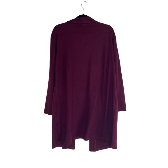 NWT Melloday Burgundy Long Cardigan Sweater Size L - Picture 3 of 8